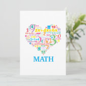 Herz Mathematik Einladung (Stehend Vorderseite)