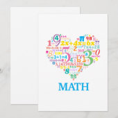 Herz Mathematik Einladung (Vorne/Hinten)