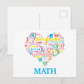Herz Mathematik Postkarte (Vorne/Hinten)