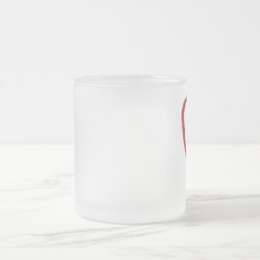 Herz Mattglastasse (Mittel)