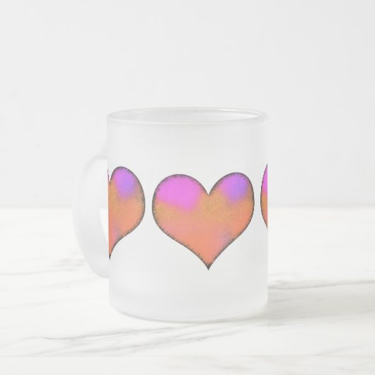 Herz Mattglastasse (Vorderseite Links)