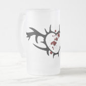 Herz-mattierte Tasse (Vorderseite Links)