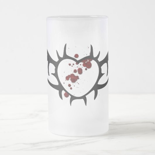 Herz-mattierte Tasse (Mittel)