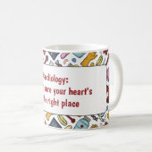 Herz-Medizin Arzt Muster Geschenk Kaffeetasse (VorderseiteRechts)