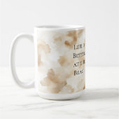 Herz Meer Muscheln Sand Kaffeetasse (Links)