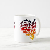 Herz Meeresschildkröten Schildkröte Lover farbenfr Kaffeetasse (VorderseiteRechts)