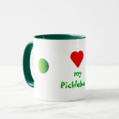 Herz mein Pickleballs - Tasse (Vorderseite Links)