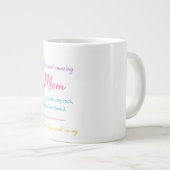 Herz meines Zuhause – Mutter Geschenktasse Jumbo-Tasse (Vorderseite Rechts)
