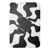 Herz Melt in Schwarz und Weiß Badematte (Vorderseite Vertikal)