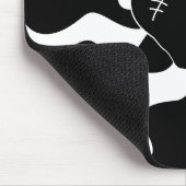 Herz Melt in Schwarz und Weiß Mousepad (Ecke)