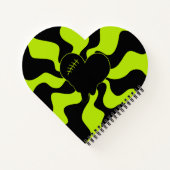 Herz Melt - Lime Green Notizblock (Rückseite)