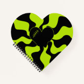 Herz Melt - Lime Green Notizblock (Vorderseite)