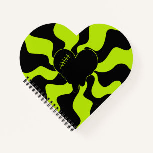 Herz Melt - Lime Green Notizblock