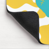 Herz Melt - Türkis und Gelb Mousepad (Ecke)