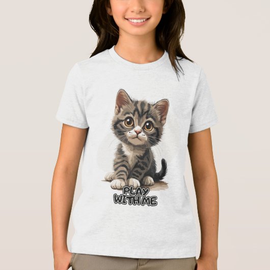 Herz-Melting Kitten Tri-Blend Shirt (Vorderseite)