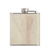 Herz-Metall-Drachenfliege Flachmann (Rückseite)