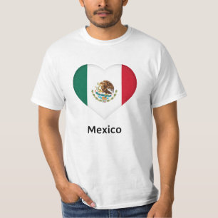 Herz - Mexiko-Flagge T-Shirt