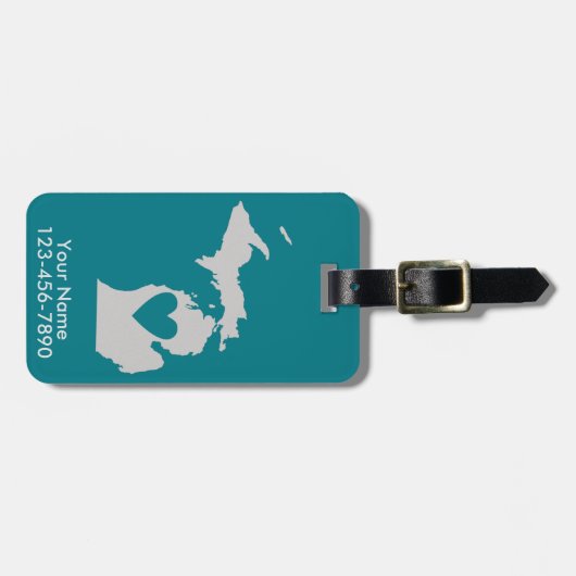 Herz-Michigan-Staats-kundenspezifischer Gepäckanhänger (Vorderseite horizontal)