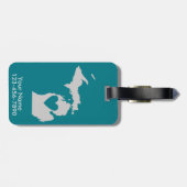 Herz-Michigan-Staats-kundenspezifischer Gepäckanhänger (Rückseite horizontal)