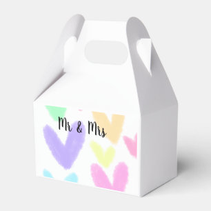 Herz minimalistischer Textstil Hochzeit Mr & Mrs c Geschenkschachtel