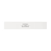 Herz-Minimalistisches Monogramm-Skript Einladungsbanderole (Flach)