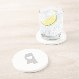 Herz Mississippi Staat Silhouette Untersetzer