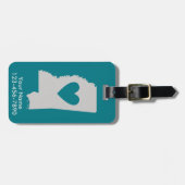 Herz-Mississippi-Staats-kundenspezifischer Gepäckanhänger (Vorderseite horizontal)