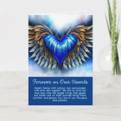 Herz mit Angel Wings Karte (Vorderseite)