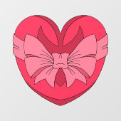 Herz mit Arrowhead und Bow Fensteraufkleber (Blatt)