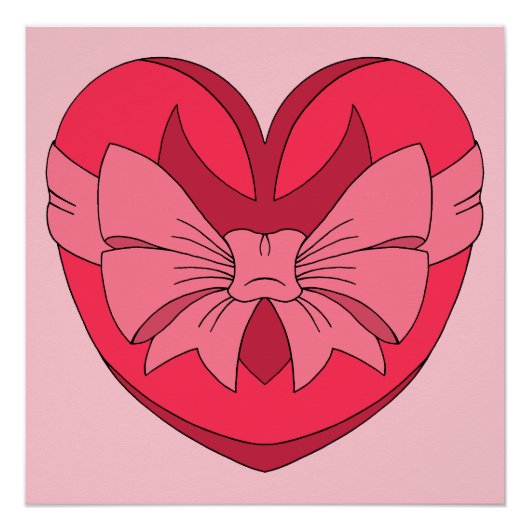 Herz mit Arrowhead und Bow Poster (Vorderseite)