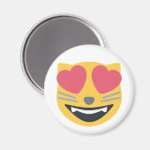 Herz Mit Augen Emoji Kitty Cat Magnet (Vorderseite/Rückseite)