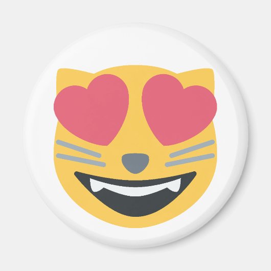 Herz Mit Augen Emoji Kitty Cat Magnet (Vorne)