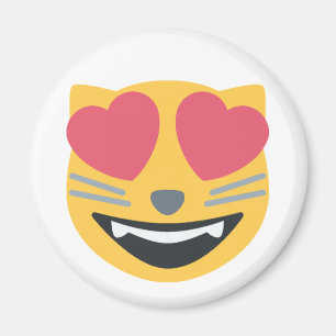 Herz mit Augen Emoji Kitty-Katze Magnet