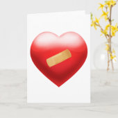 Herz mit BandAid Karte (Gelbe Blume)