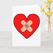 Herz mit Bandhilfen Karte (Gelbe Blume)