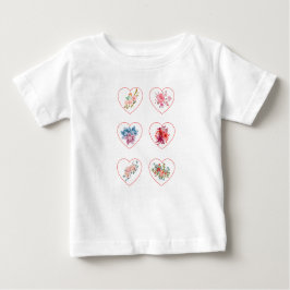 Herz mit Blume Baby T-shirt
