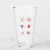 Herz mit Blume Glas (Vorderseite)