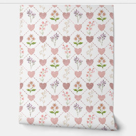 Herz mit Blume Tapete