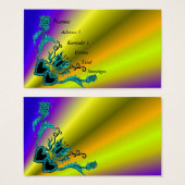 Herz mit Blume und Schmetterling auf Regenbogen (Vorne & Hinten)