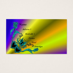 Herz mit Blume und Schmetterling auf Regenbogen