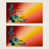 Herz mit Blume und Schmetterling auf Regenbogen (Vorne & Hinten)