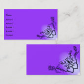 Herz mit Blume und Schmetterling auf Regenbogen Visitenkarte (Vorne/Hinten)