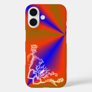 Herz mit Blume und Schmetterling iPhone 16 Hülle