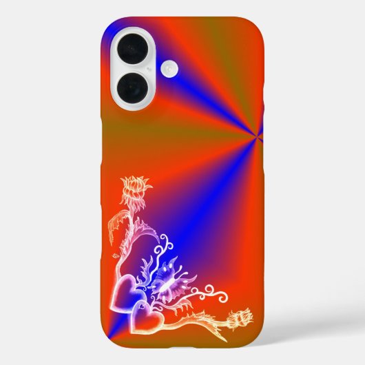 Herz mit Blume und Schmetterling Case-Mate iPhone Hülle (Rückseite)