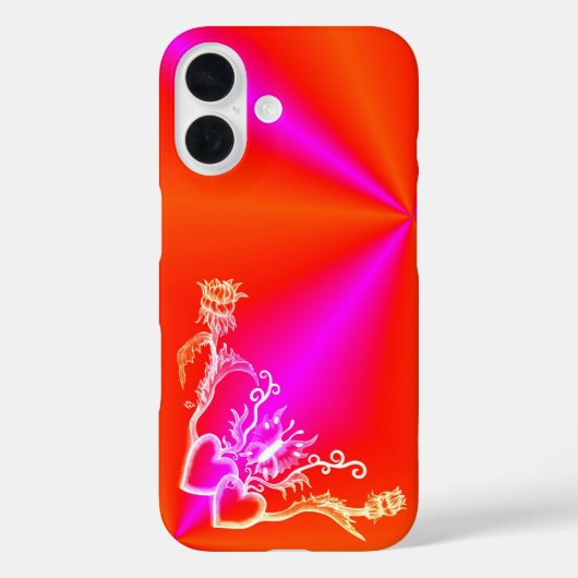 Herz mit Blume und Schmetterling Case-Mate iPhone Hülle (Rückseite)