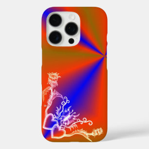 Herz mit Blume und Schmetterling iPhone 16 Pro Hülle