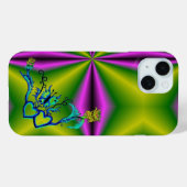 Herz mit Blume und Schmetterling Case-Mate iPhone Hülle (Rückseite (Horizontal))