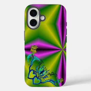 Herz mit Blume und Schmetterling iPhone 16 Hülle