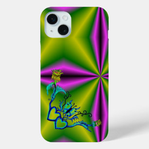 Herz mit Blume und Schmetterling iPhone 15 Mini Hülle