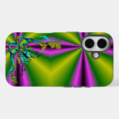 Herz mit Blume und Schmetterling Case-Mate iPhone Hülle (Rückseite (Horizontal))